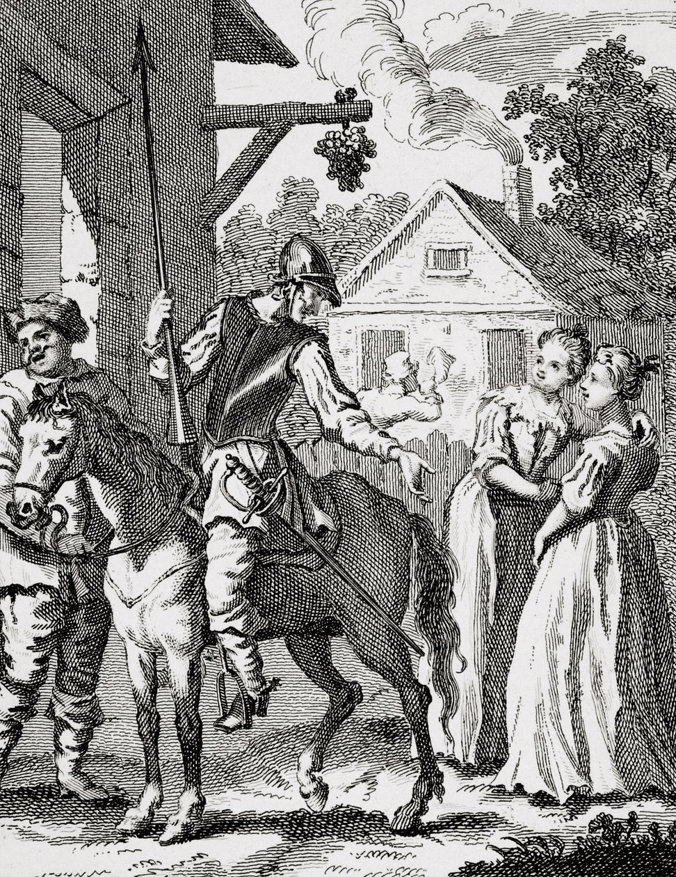 डॉन क्विक्सोटे और सांचो पांजा एक इन में, 1798 प्रकाशित द्वारा विलियम होगार्थ