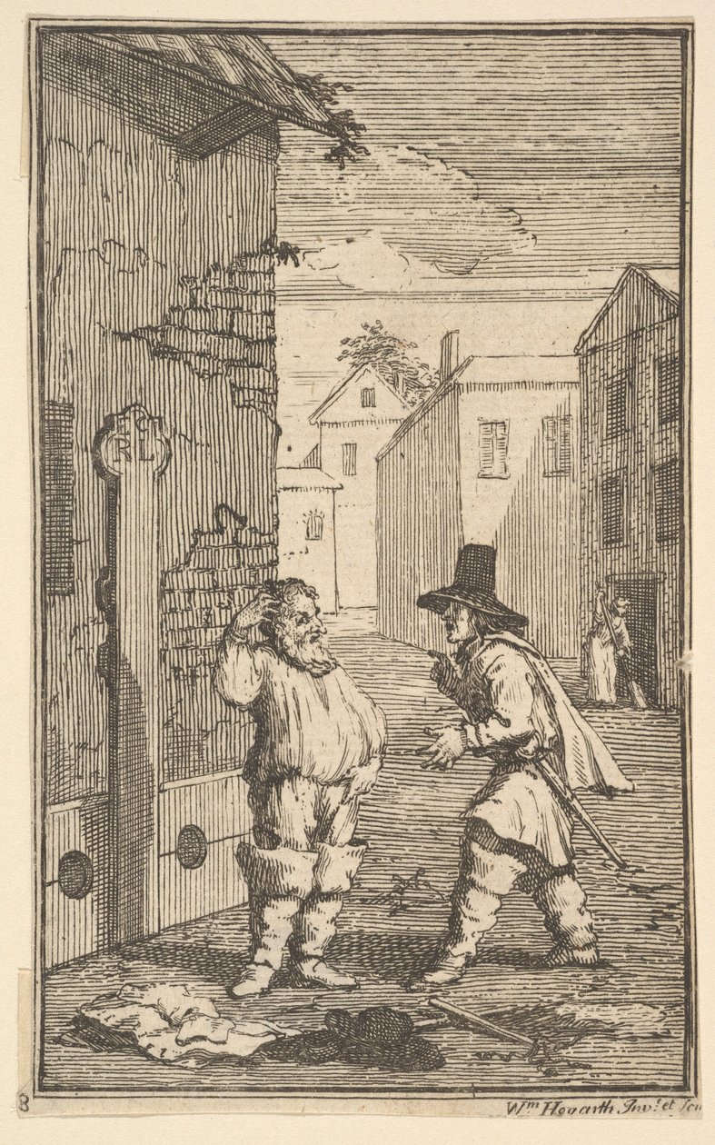 हुडूब्रास और राल्फो विवादित सत्रह लघु चित्रण सैमुअल बटलर के लिए ..., 1721-26। द्वारा विलियम होगार्थ