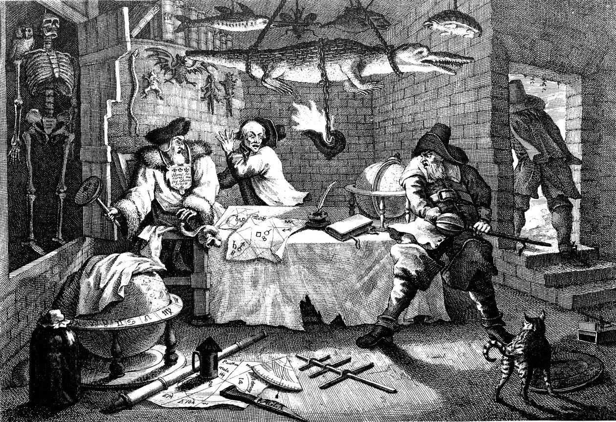 शमूएल बटलर, 1726 की कविता हुडीब्रास से चित्रण। द्वारा विलियम होगार्थ