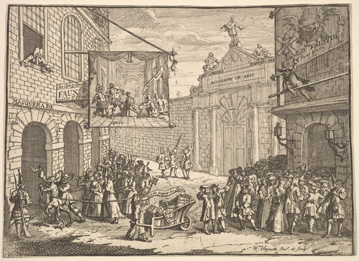 मस्केरेड्स और ओपेरा, 1724। द्वारा विलियम होगार्थ