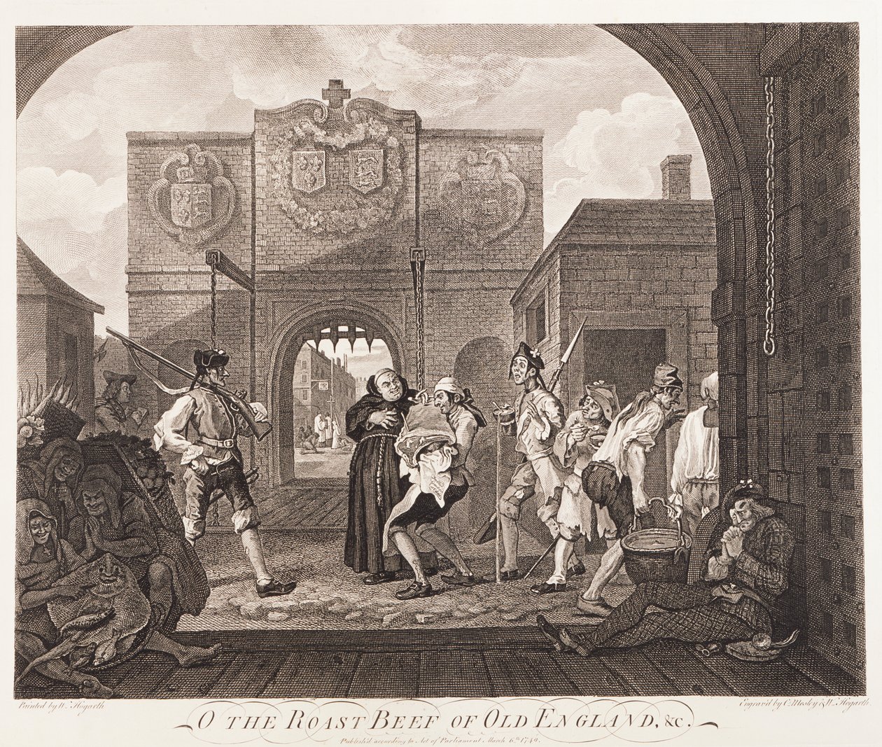 'ओ द रोस्ट बीफ ऑफ ओल्ड इंग्लैंड', 1749' द्वारा विलियम होगार्थ
