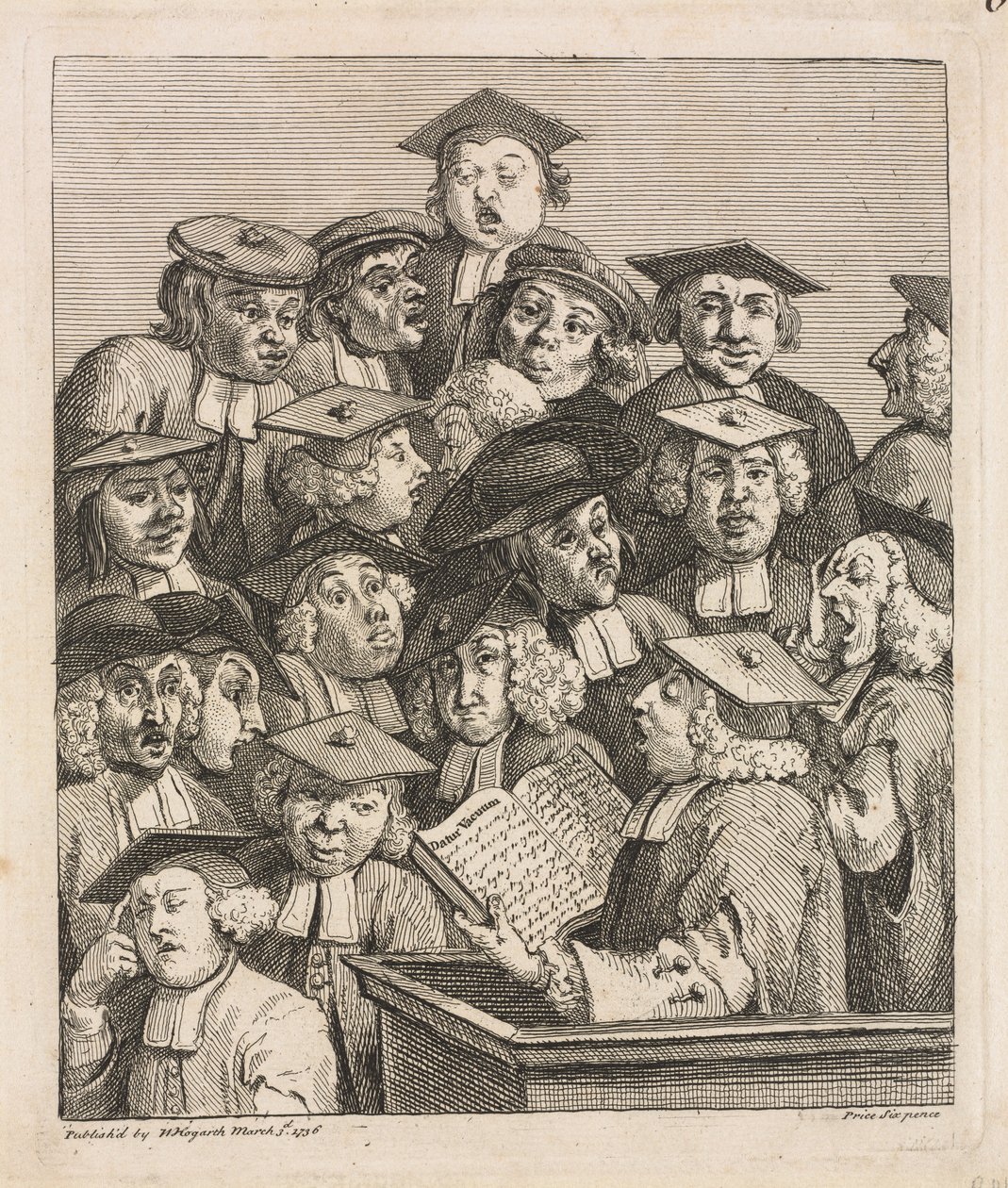 एक व्याख्यान में विद्वान, 1736-1737। द्वारा विलियम होगार्थ