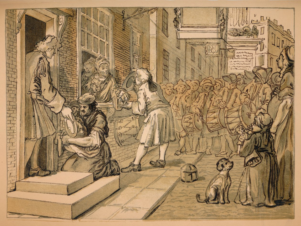 उद्योग और आलस्य के लिए स्केच - प्लेट VI, 1747 द्वारा विलियम होगार्थ