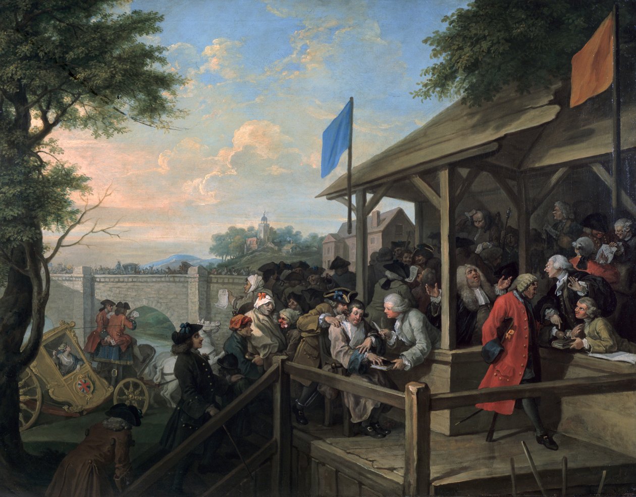द इलेक्शन III द पोलिंग, 1754-55 द्वारा विलियम होगार्थ