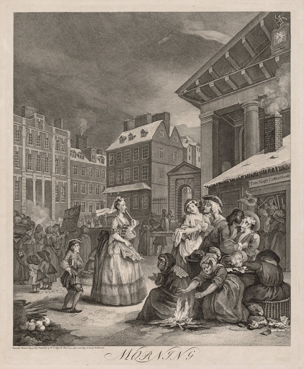 द फोर टाइम्स ऑफ डे, 1738। द्वारा विलियम होगार्थ