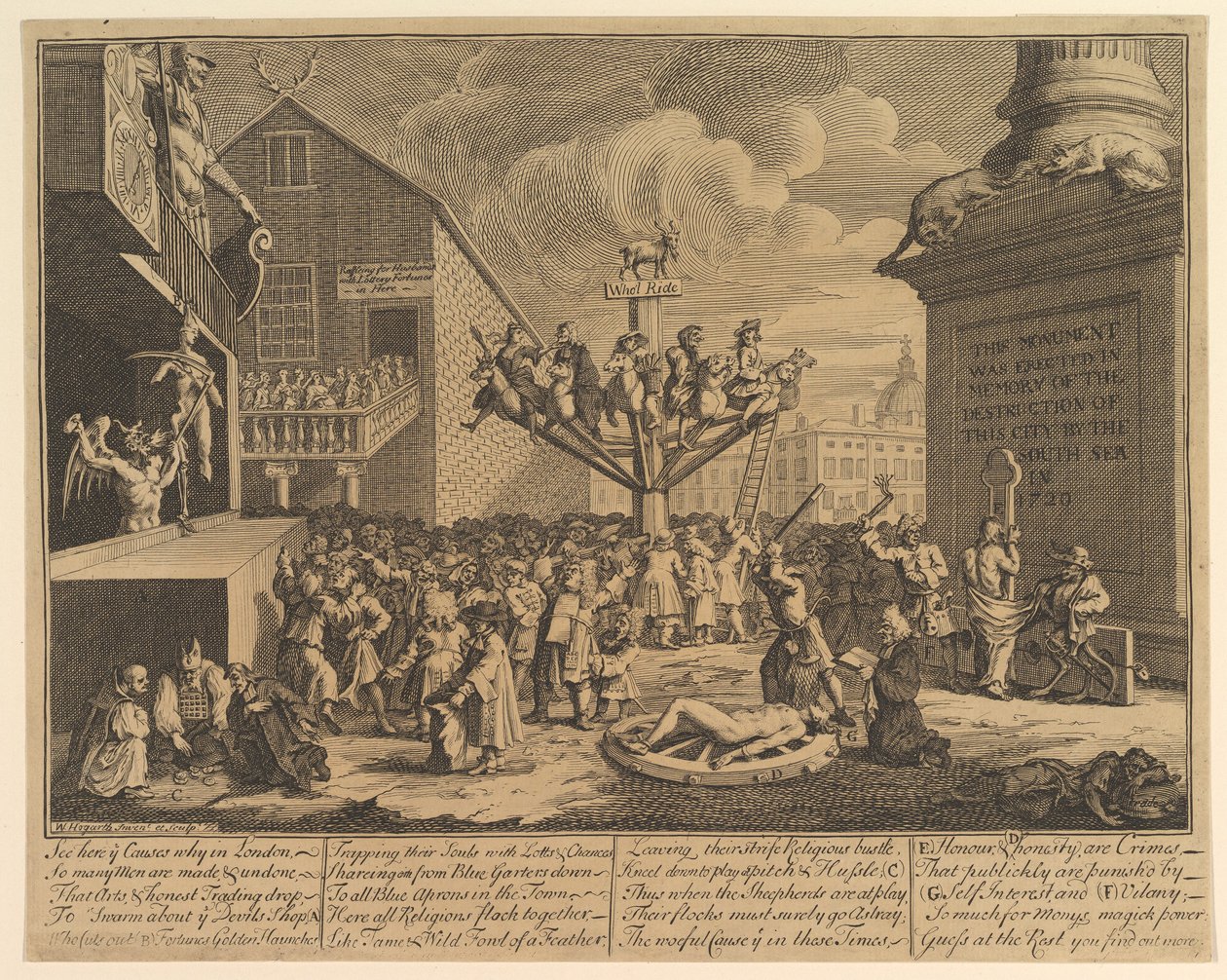 साउथ सी स्कीम, 1722। द्वारा विलियम होगार्थ