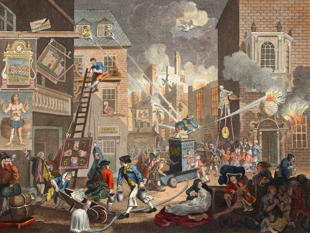 टाइम्स, प्लेट I, &39;हॉगर्थ रिस्टोर्ड: द होल वर्क्स ऑफ द सेलेक्टेड विलियम होगरथ, थॉमस कुक द्वारा फिर से उकेरा गया, का चित्रण। 1812 (हाथ से सजी नक्काशी) द्वारा विलियम होगार्थ