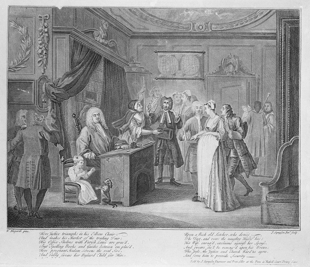 एक महिला को नागरिक की शपथ ग्रहण करते हुए महिला, c.1735 द्वारा विलियम होगार्थ