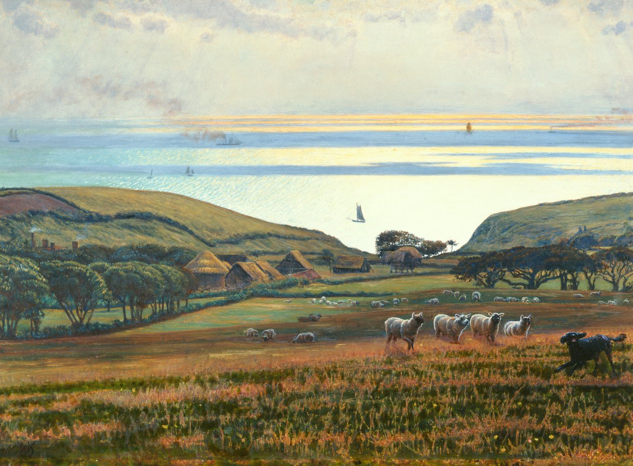 Fairlight Downs, Sunlight on the Sea द्वारा विलियम होल्मन हंट