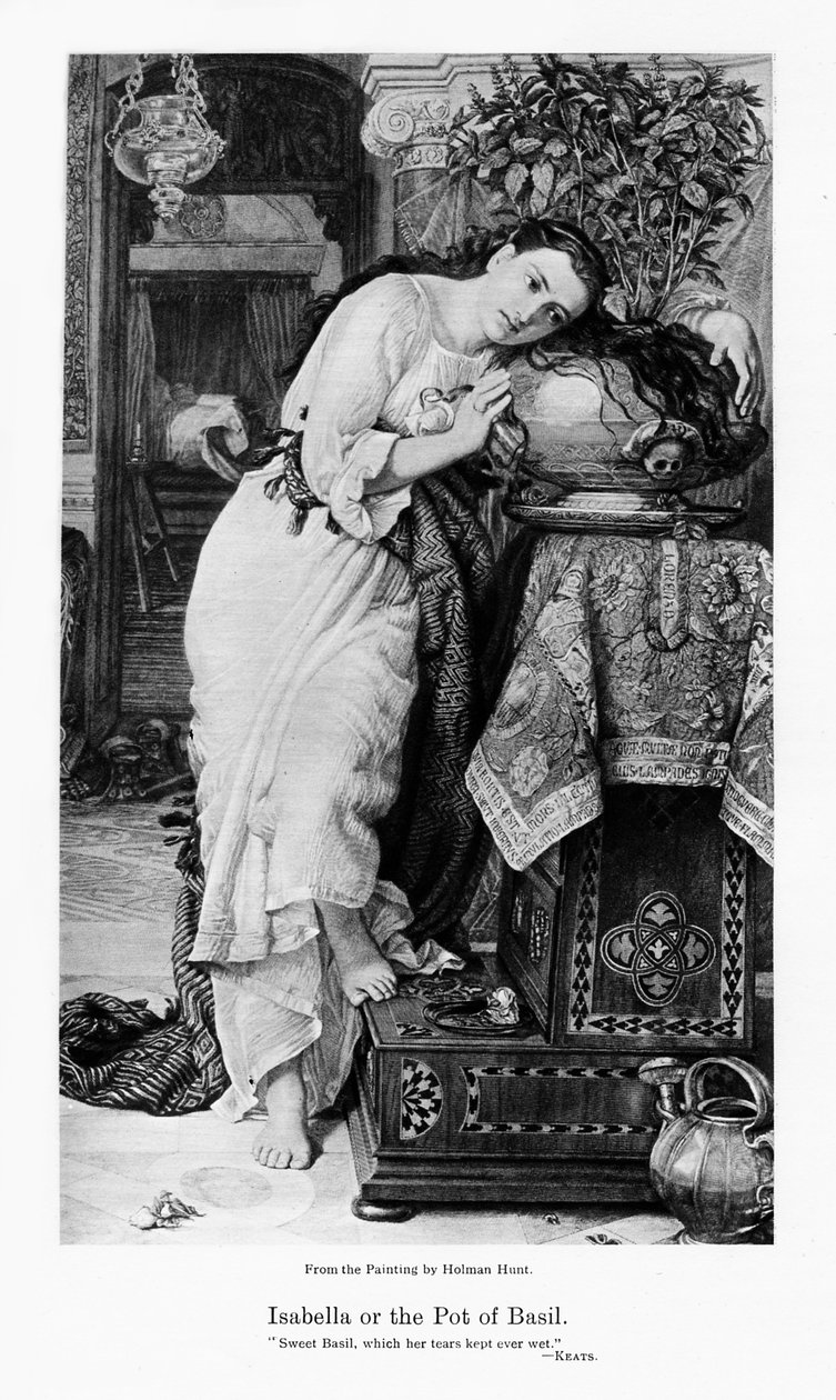 इसाबेला और पॉट ऑफ बेसिल, c1867 द्वारा विलियम होल्मन हंट