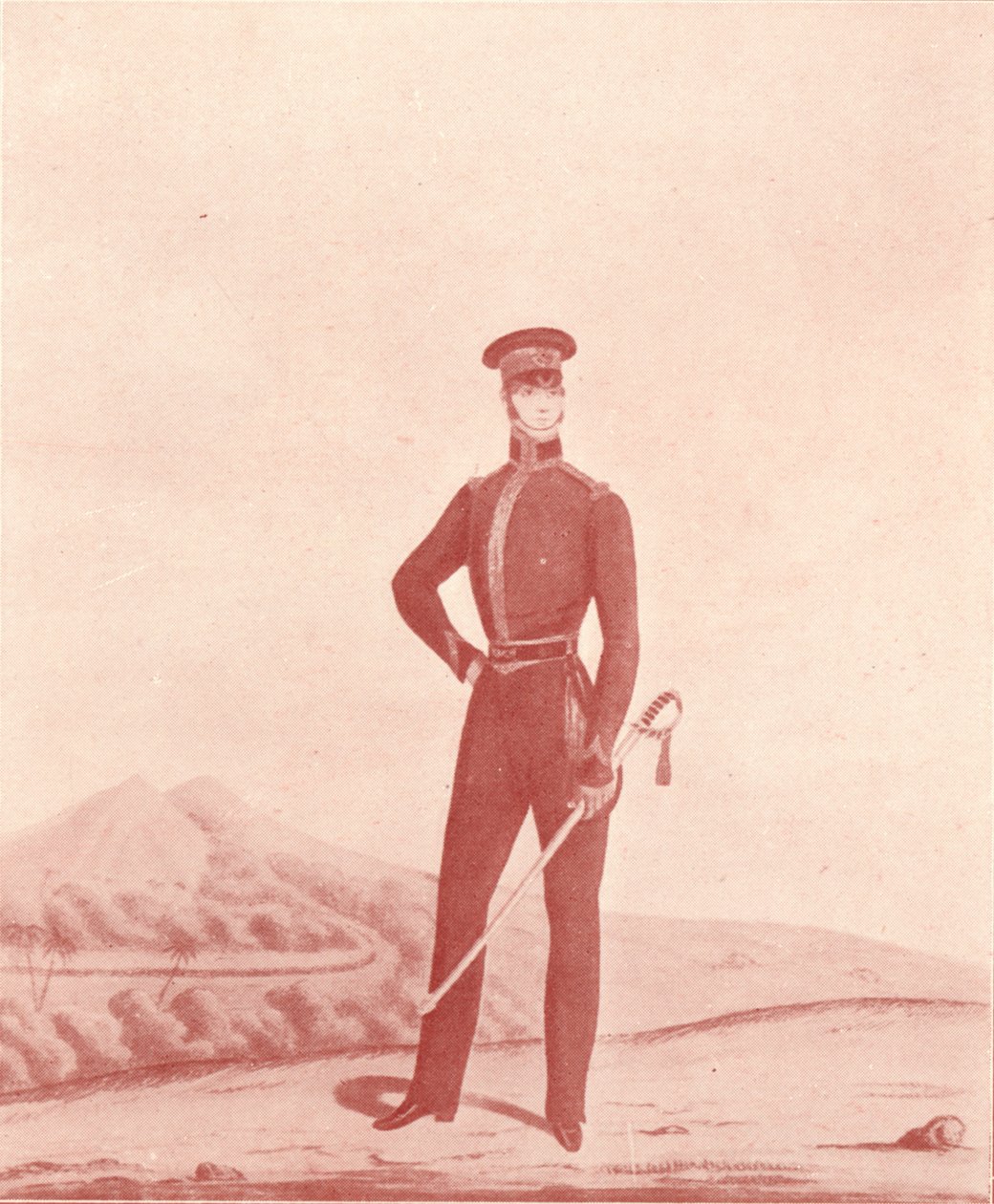 मद्रास आर्मी राइफल्स के अधिकारी, अंडर्रेस, c1837-1843, 1909 द्वारा विलियम हन्सले