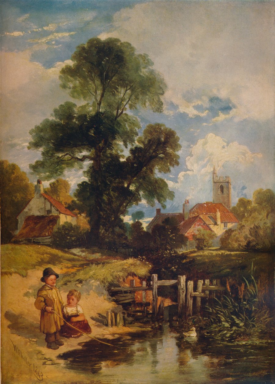 रिड सीन विद चिल्ड्रेन द यंग एंजलर्स, 1843 द्वारा विलियम जेम्स मुलर