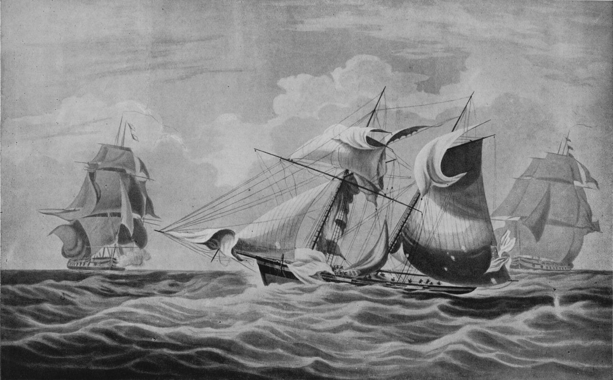 एक सशस्त्र व्यापारी जहाज पर कब्जा, c1813 द्वारा विलियम जॉन Huggins
