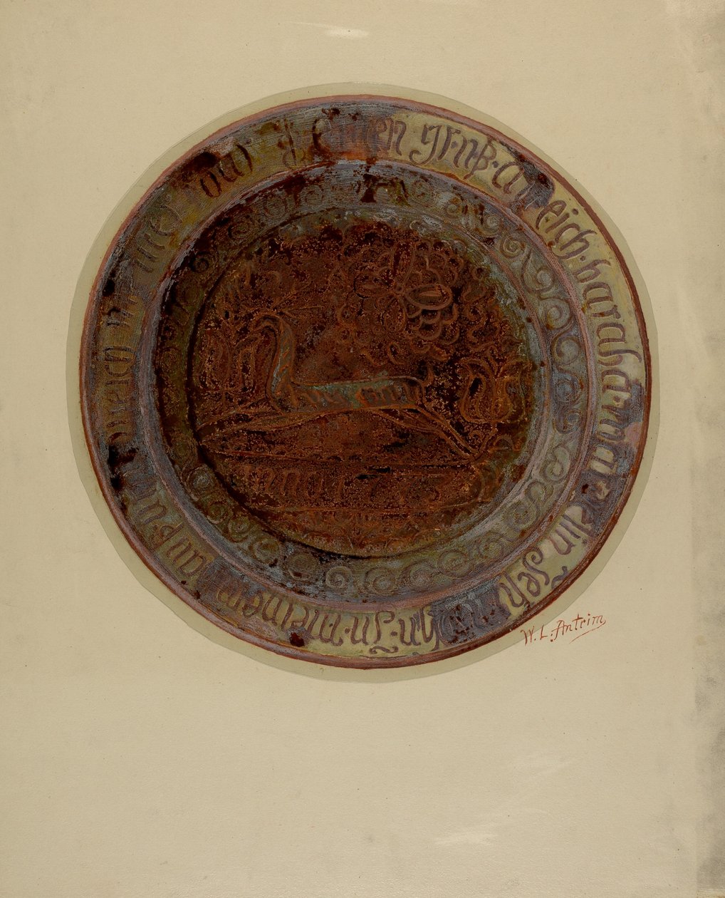 पा. जर्मन डिश, सी. 1937. द्वारा विलियम एल एंट्रीम