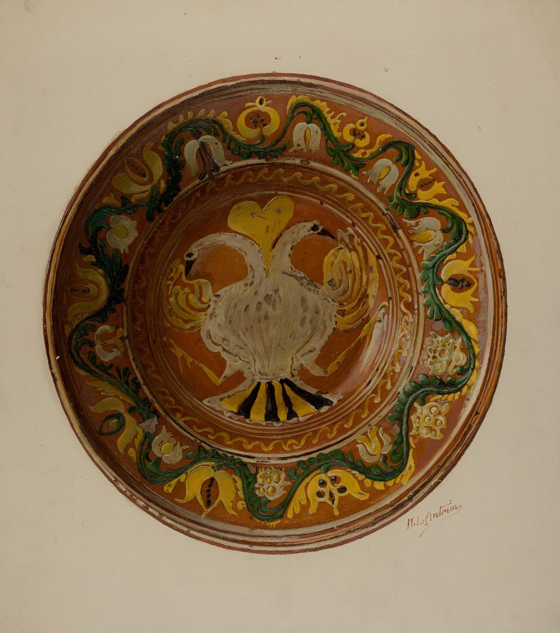 पा. जर्मन डिश, सी. 1938. द्वारा विलियम एल एंट्रीम