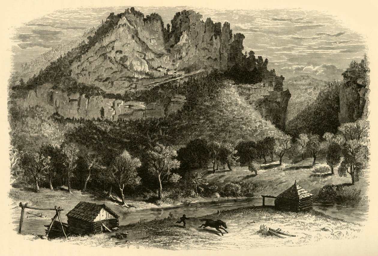 सेनेका की चट्टानें, 1872। द्वारा विलियम लुडवेल शेपर्ड