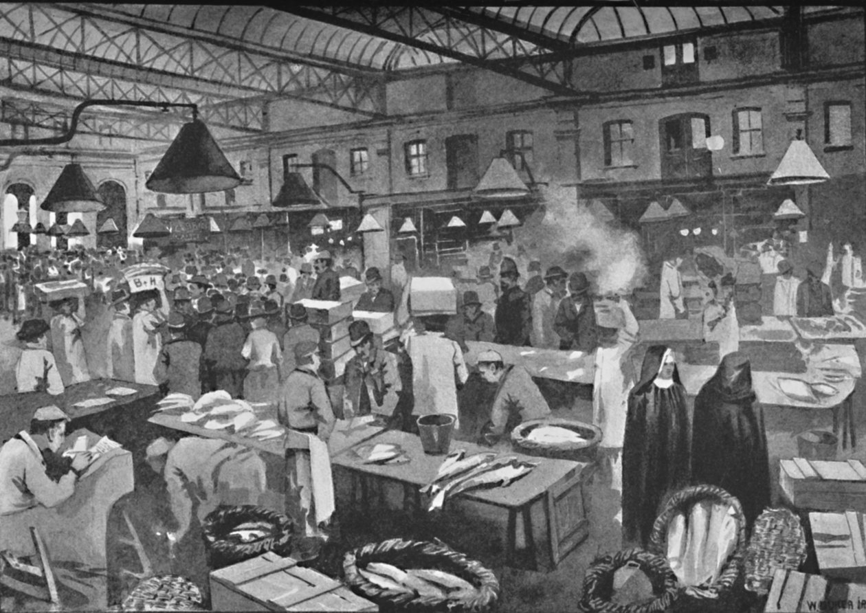 बिलिंग्सगेट मार्केट, अर्ली मॉर्निंग, 1891 द्वारा विलियम लुकर