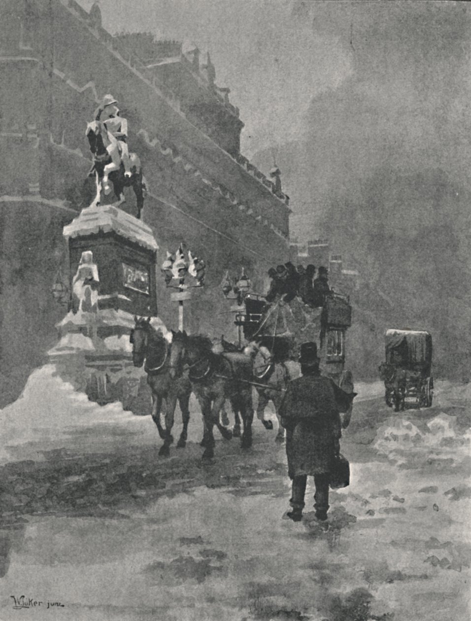 होलबोर्न सर्कस - ए विंटर्स मॉर्निंग, 1891 द्वारा विलियम लुकर