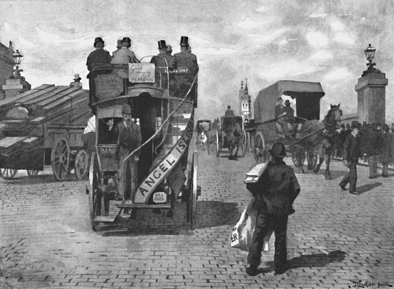 लंदन ब्रिज, साउथ, 1891 द्वारा विलियम लुकर