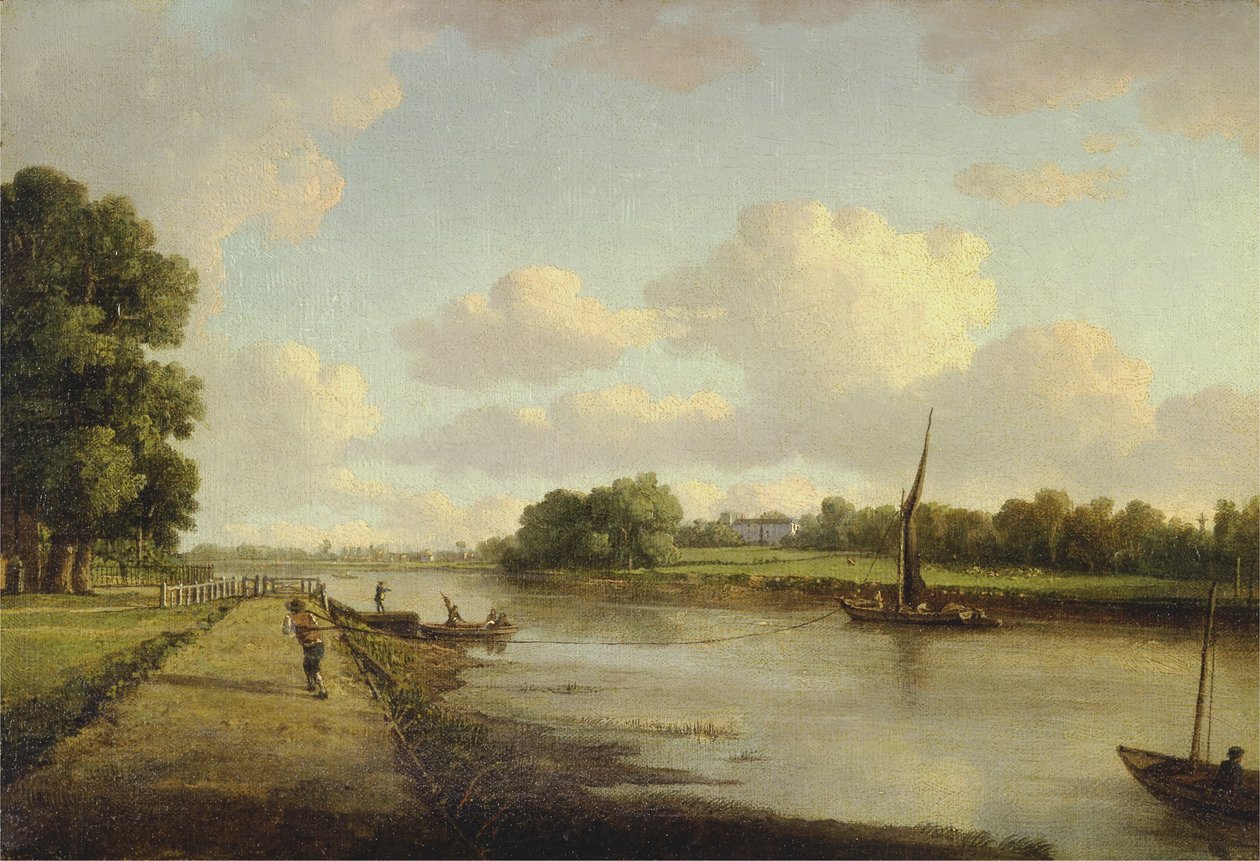 रिचमंड में टेम्स नदी पर देखें , C.1776 (कैनवास पर तेल) द्वारा विलियम मार्लो