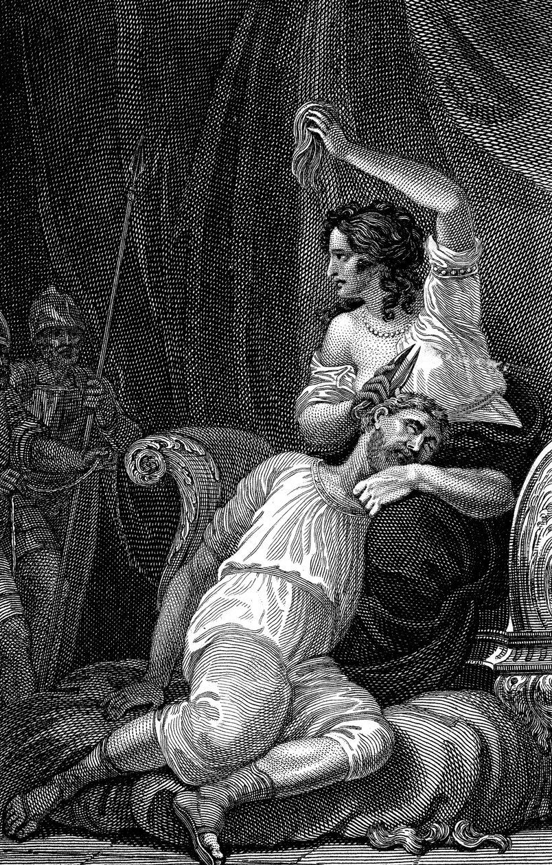 डेलिलाह ने सैमसन के बाल काटे, इस प्रकार उनकी ताकत को छीन लिया, 1820 द्वारा विलियम मार्शल क्रेग