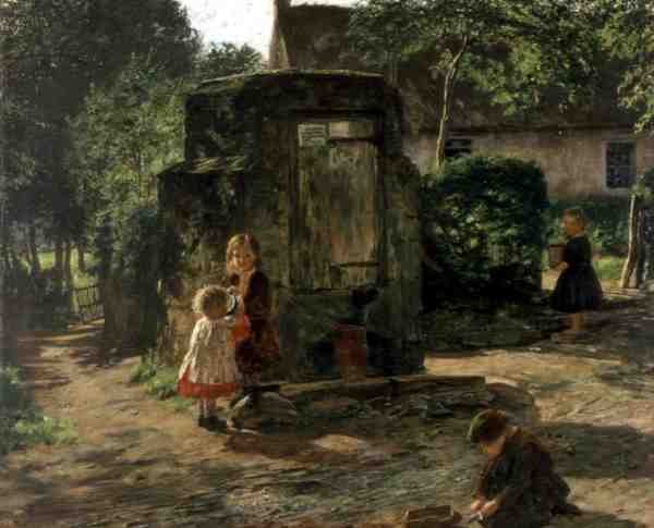 द ओल्ड पंप वेल, c.1862-63 (कैनवास पर तेल) द्वारा विलियम मैकटैगार्ट