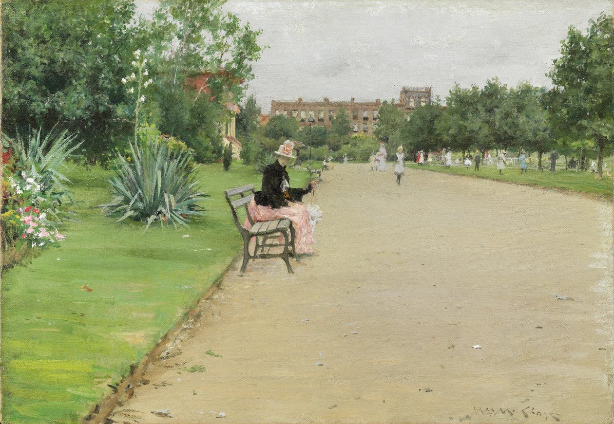ए सिटी पार्क, c.1887 द्वारा विलियम मेरिट चेज़