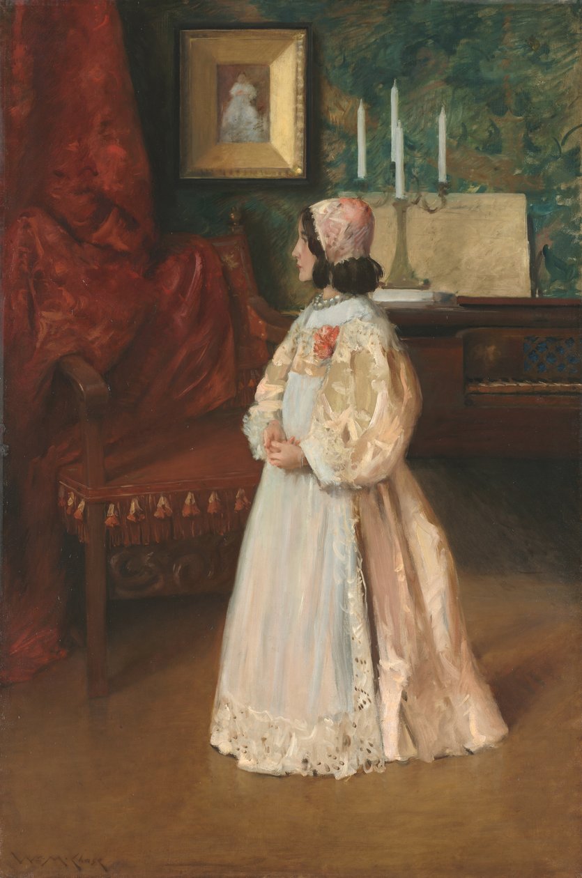 मेरी बेटी एलिस का चित्र, c.1895 (कैनवास पर तेल) द्वारा विलियम मेरिट चेज़
