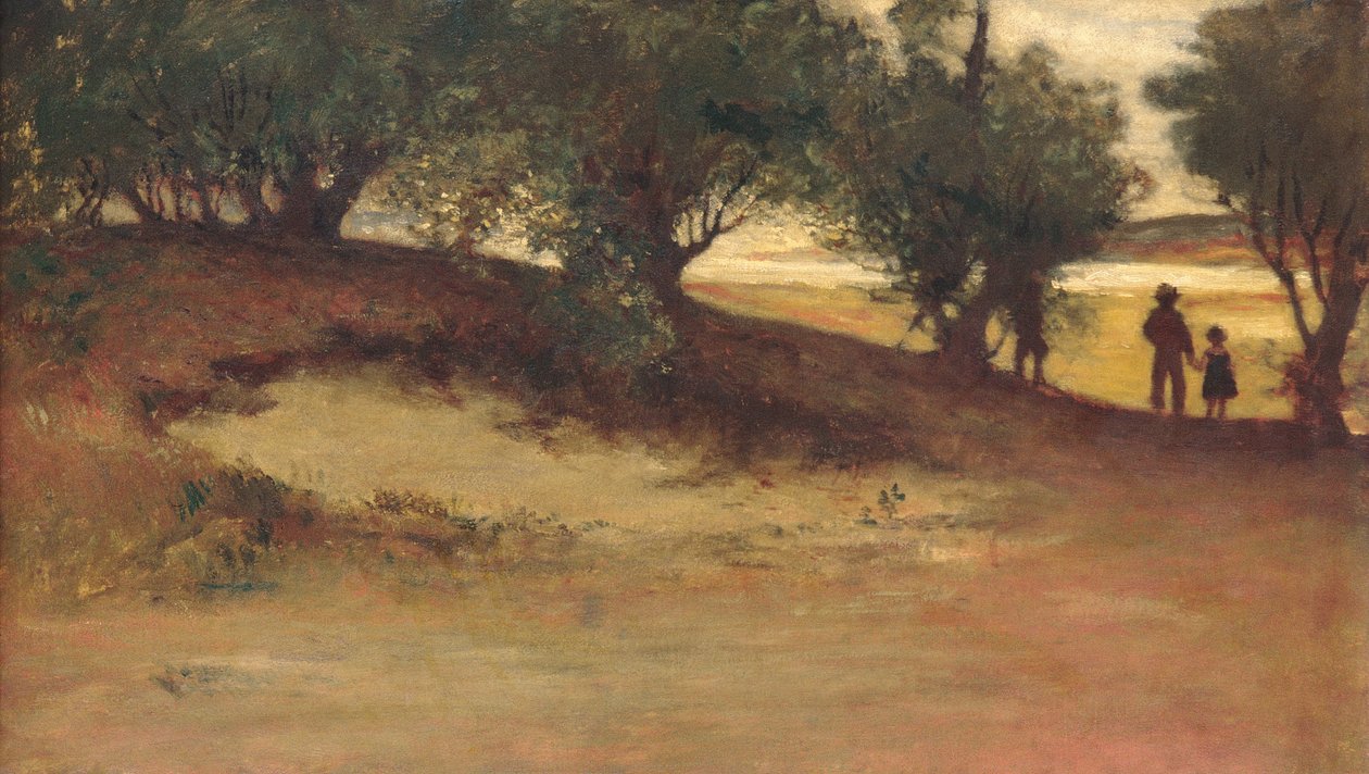 विलो, मैगनोलिया के साथ सैंड बैंक, 1877 द्वारा विलियम मॉरिस