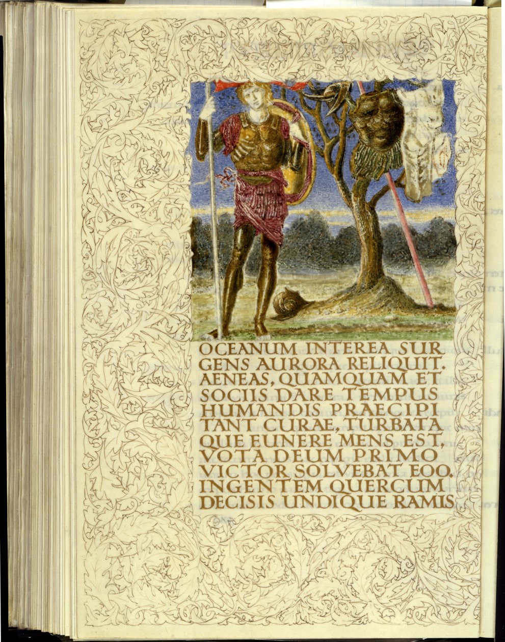 वीनस को कवच देने वाले शुक्र, विर्गिल के "Aeneid" की पुस्तक VIII का उद्घाटन द्वारा विलियम मॉरिस