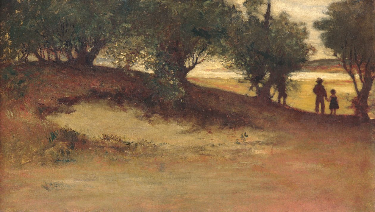 विलो, मैगनोलिया के साथ सैंड बैंक, 1877। द्वारा विलियम मॉरिस हंट