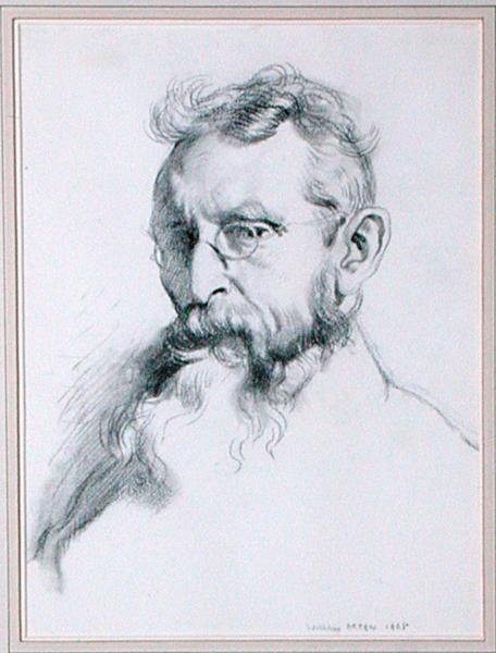 विलियम ओ'ब्रायन का पोर्ट्रेट (1852-1928) 1905 (कागज पर पेंसिल) द्वारा विलियम ओर्पेन