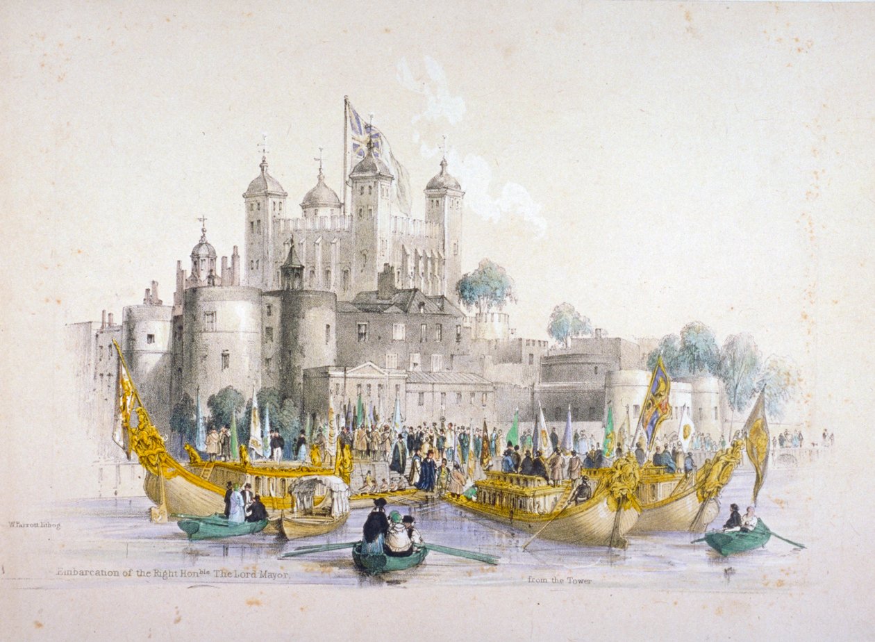 लॉर्ड मेयर थॉमस जॉनसन और उनके दल ने 1840 में लंदन के टॉवर से शुरुआत की द्वारा विलियम पैरट