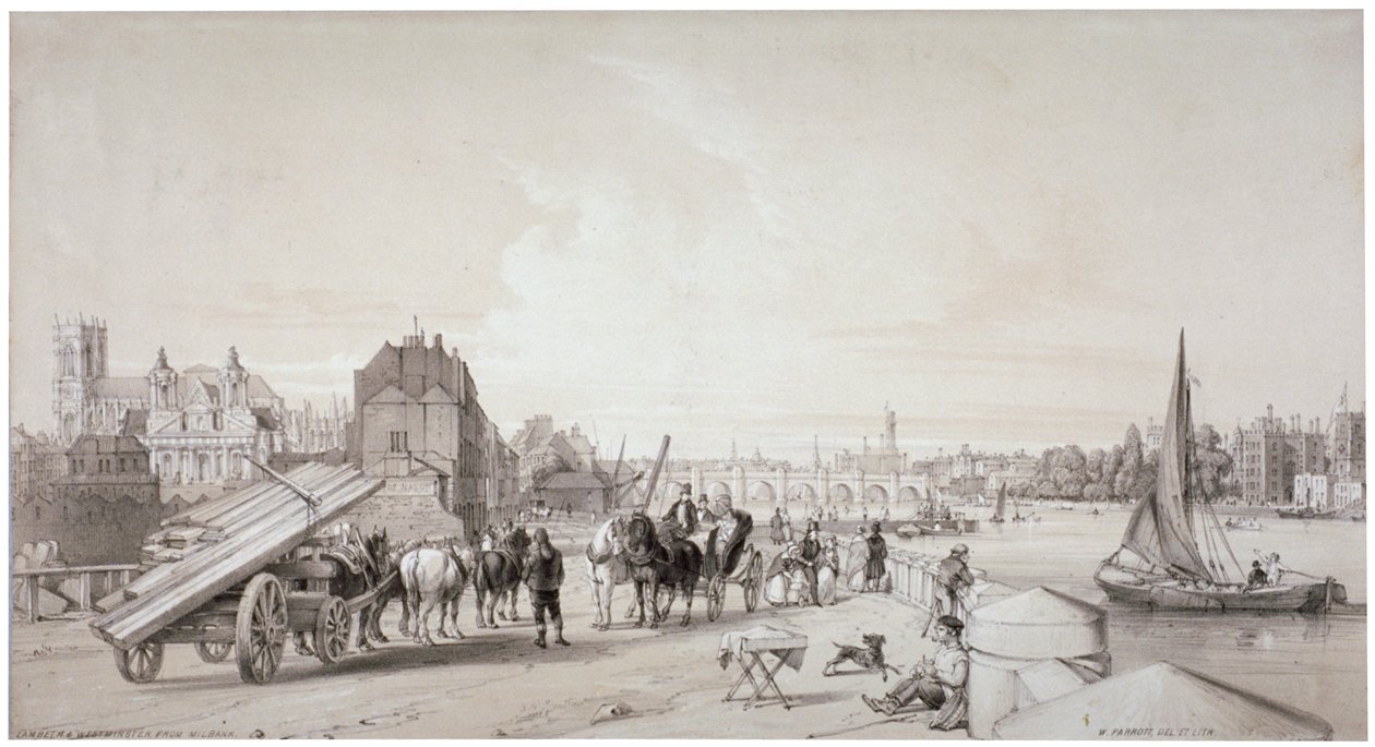 मिलबैंक, वेस्टमिंस्टर, लंदन, 1841 द्वारा विलियम पैरट