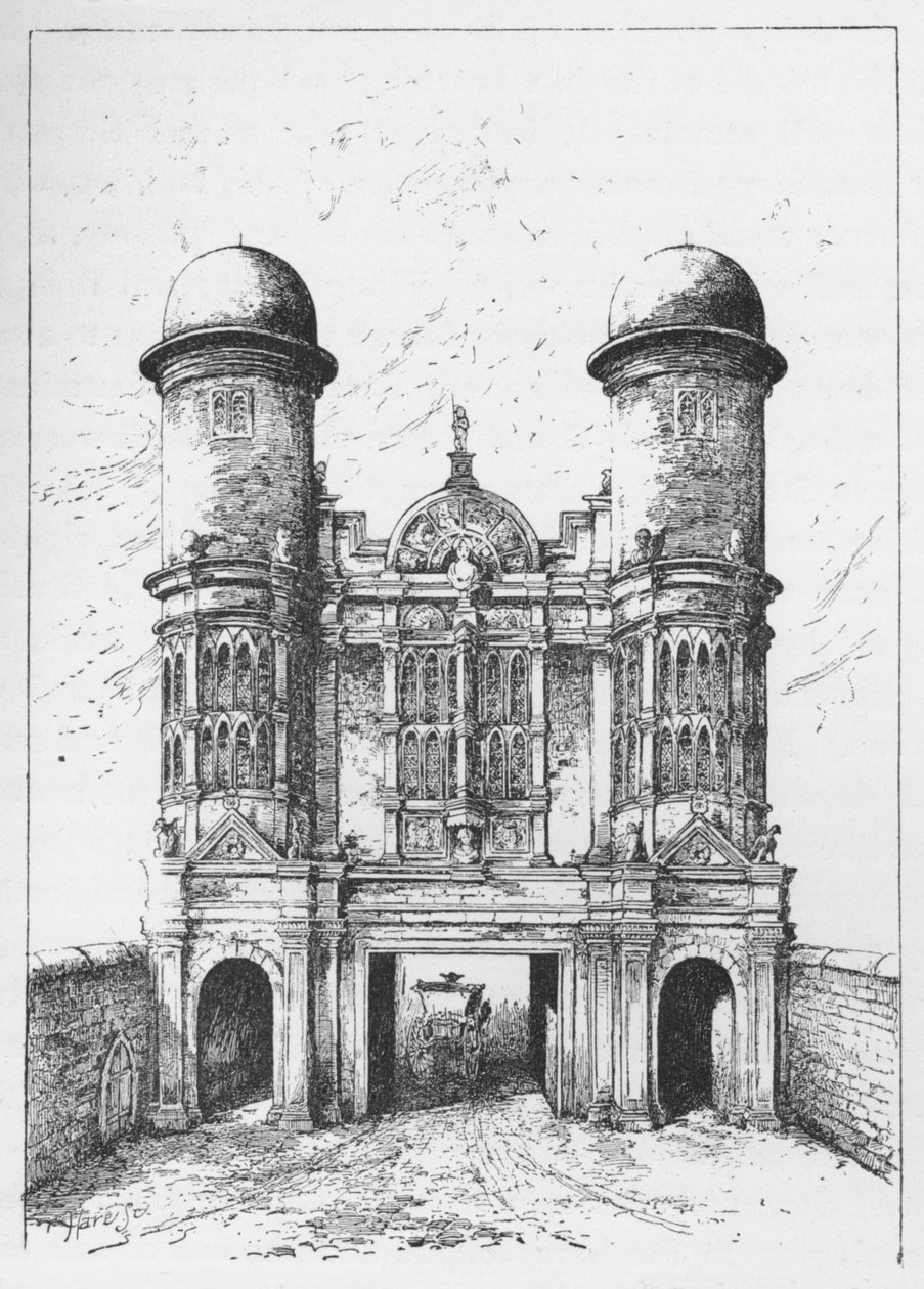 द किंग स्ट्रीट गेट, वेस्टमिंस्टर, 1723 में ध्वस्त, c1897 द्वारा विलियम पैटन