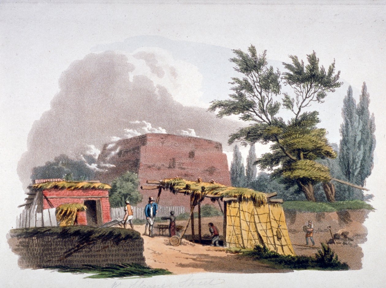 स्लोएन स्ट्रीट, चेल्सी, लंदन, 1812 के पास ईंट भट्ठा द्वारा विलियम पिकेट
