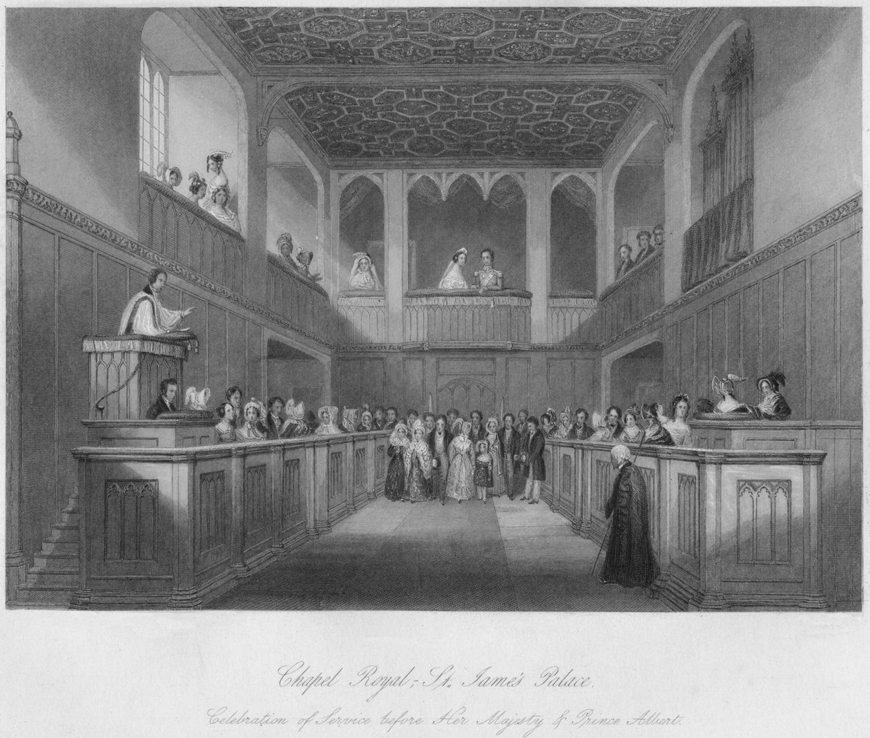 चैपल रॉयल - सेंट जेम्स पैलेस, c1841 द्वारा विलियम रेडक्लिफ़