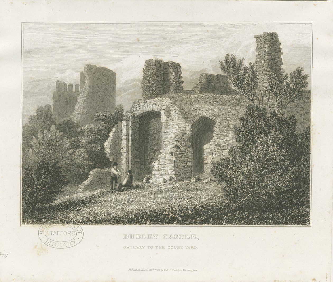 डुडले कैसल - द कीप: एनग्रेविंग, एनडी [c1831] (प्रिंट) द्वारा विलियम रेडक्लिफ़