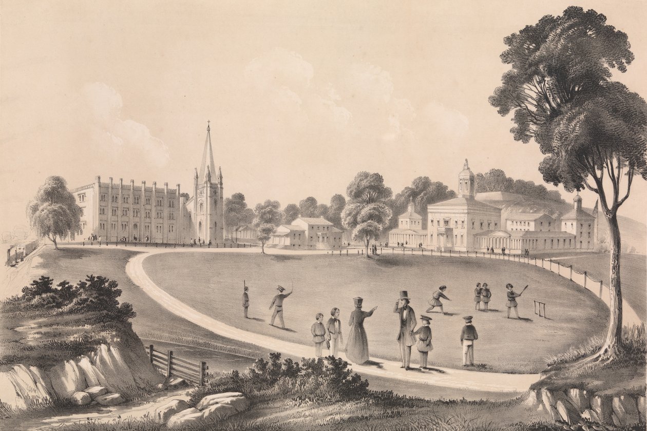सेंट जॉन्स कॉलेज Fordham, न्यूयॉर्क, 1846-51। द्वारा विलियम रोड्रिग