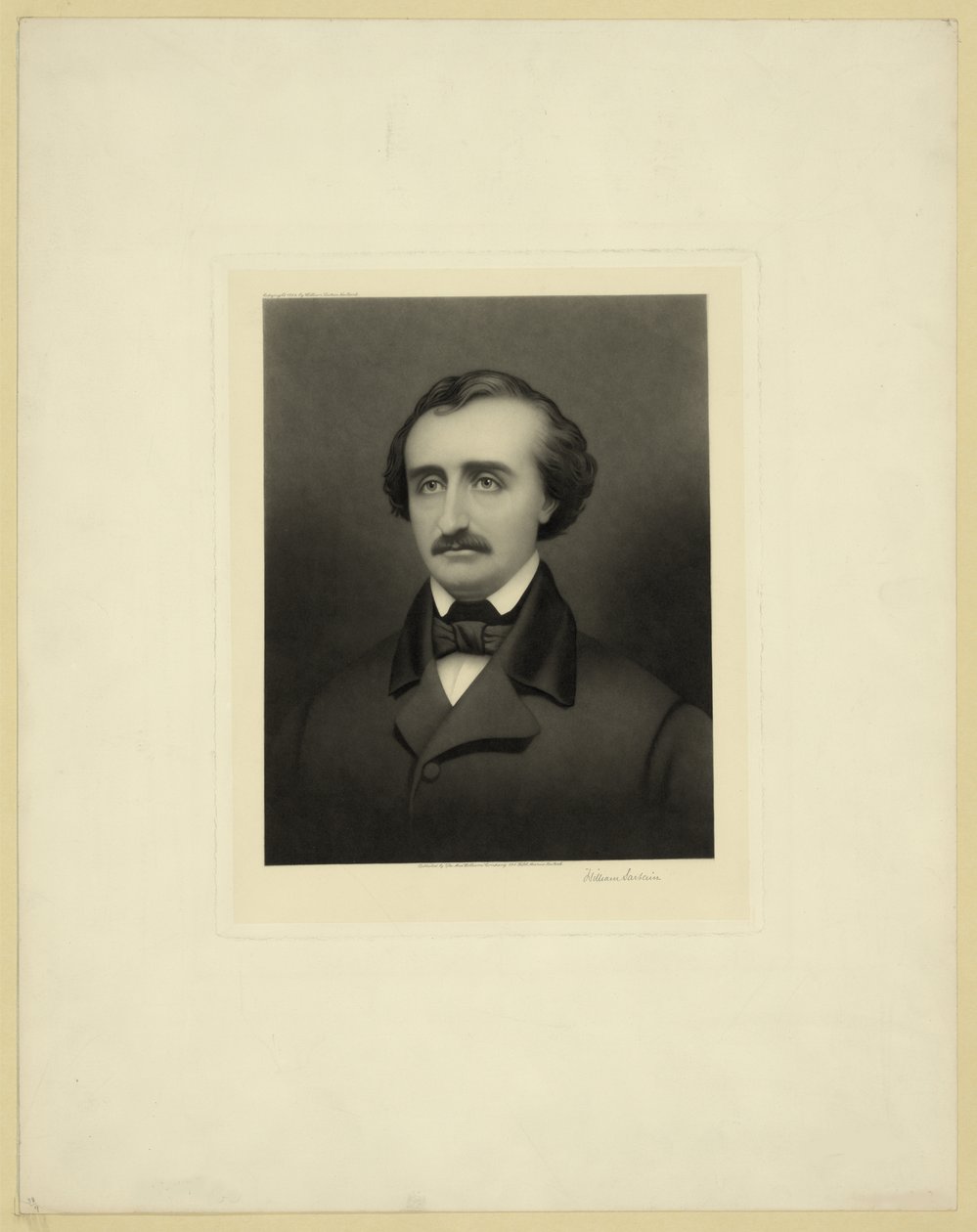 एडगर एलन पो का पोर्ट्रेट 1809-1849, सीए 1896 द्वारा विलियम सार्तिन