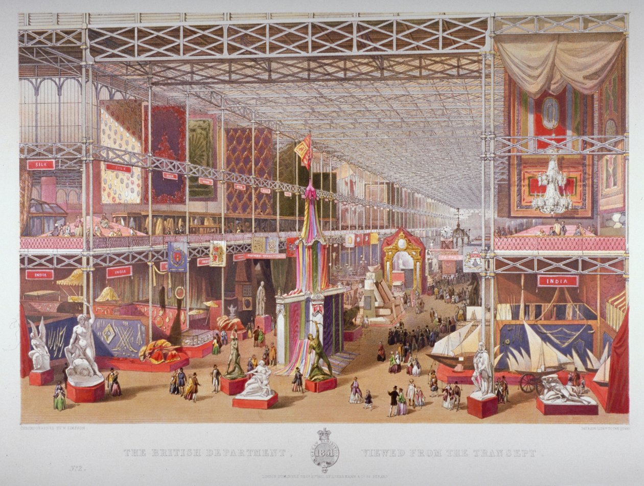 महान प्रदर्शनी, हाइड पार्क, वेस्टमिंस्टर, लंदन, 1851। द्वारा विलियम सिम्पसन