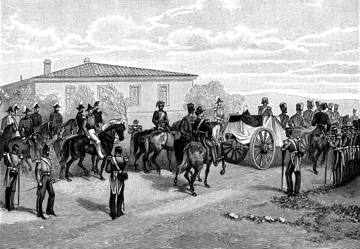 सेवस्तोपोल, क्रीमिया, रूस, 1855 के पास लॉर्ड रागलान का दफन। द्वारा विलियम क्रीमिया सिम्पसन
