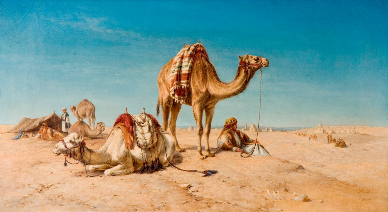 1867 में रेगिस्तान में एक हॉल्ट द्वारा विलियम Snr। Luker