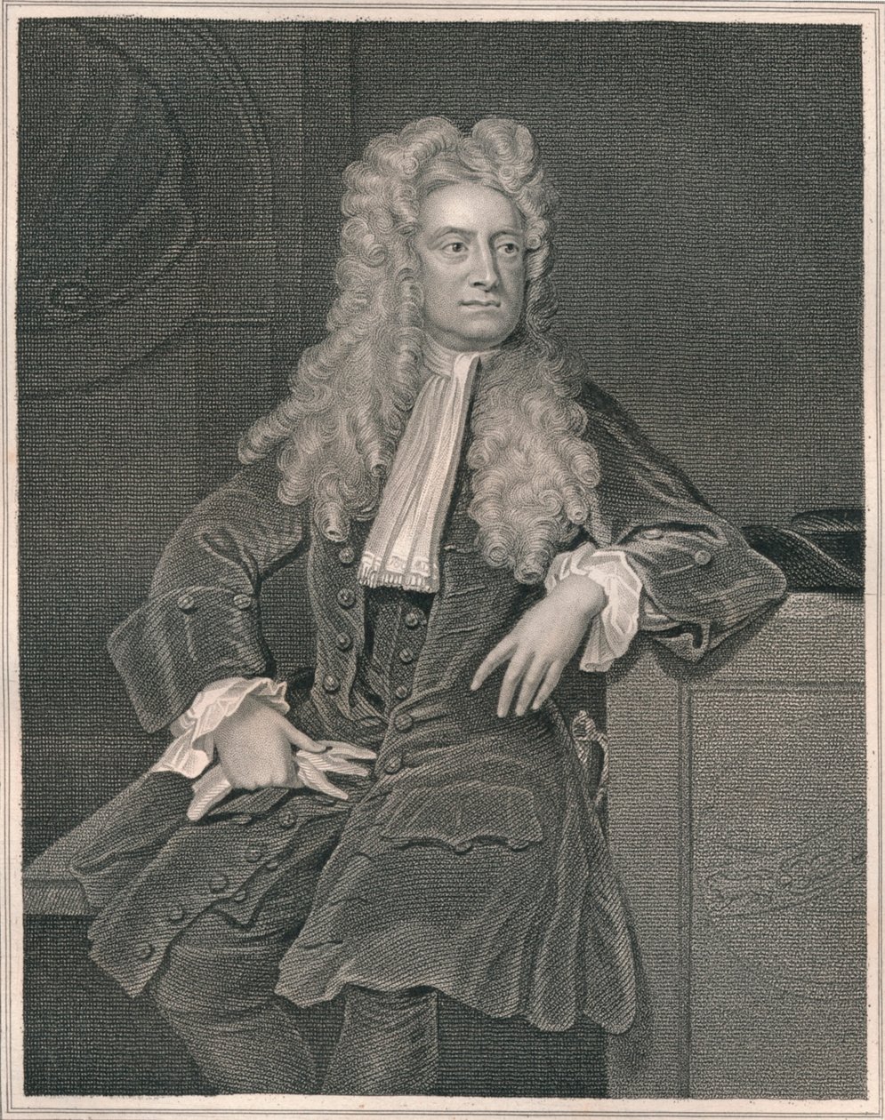 सर आइजैक न्यूटन, c1700, 19 वीं सदी के मध्य में। द्वारा विलियम थॉमस फ्राई