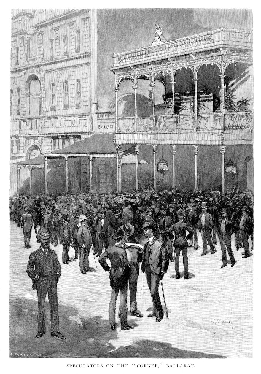 कॉर्नर, द बैलरैट, ऑस्ट्रेलिया, 1886 द्वारा विलियम थॉमस Smedley