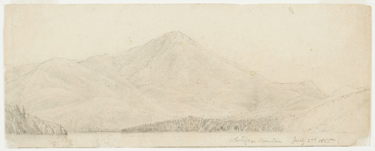 व्हाइटफेस माउंटेन, 1855 (बफ़र वोव पेपर पर ग्रेफाइट) द्वारा विलियम ट्रॉस्ट रिचर्ड्स