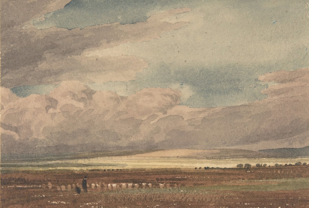 दूरी में पुराने सरम के साथ सैलिसबरी मैदान, विल्टशायर, 1810-62। द्वारा जोसेफ मैलॉर्ड विलियम टर्नर