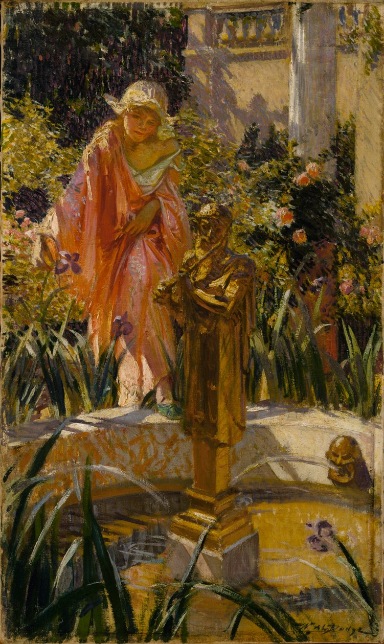 फाउंटेन में कदम रखते हुए, ca. 1916. द्वारा विलियम डे लेफ्टविच चकमा