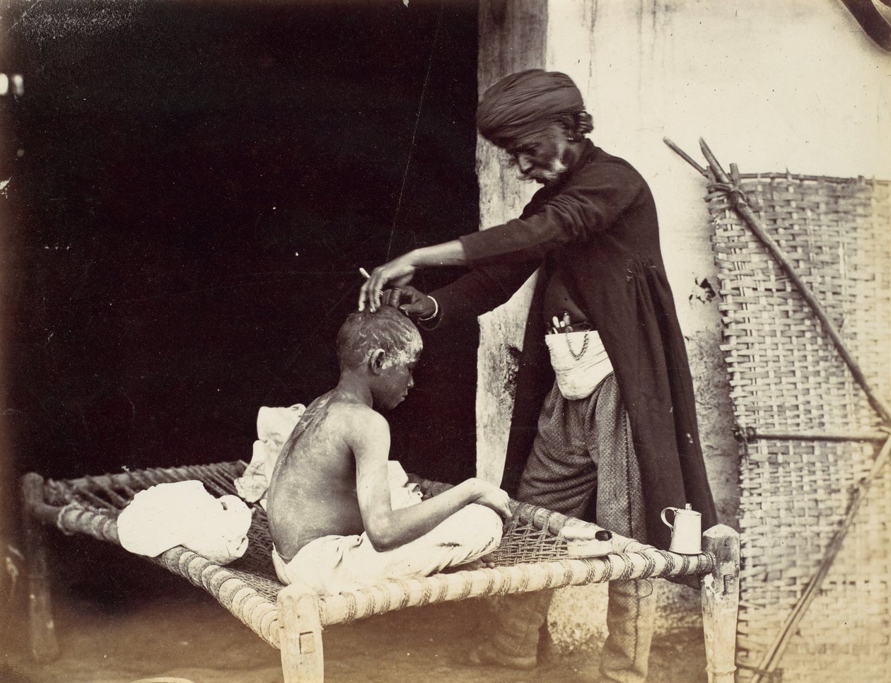 भारतीय नाई, 1860 के दशक। द्वारा Willoughके द्वारा वालेस हूपर
