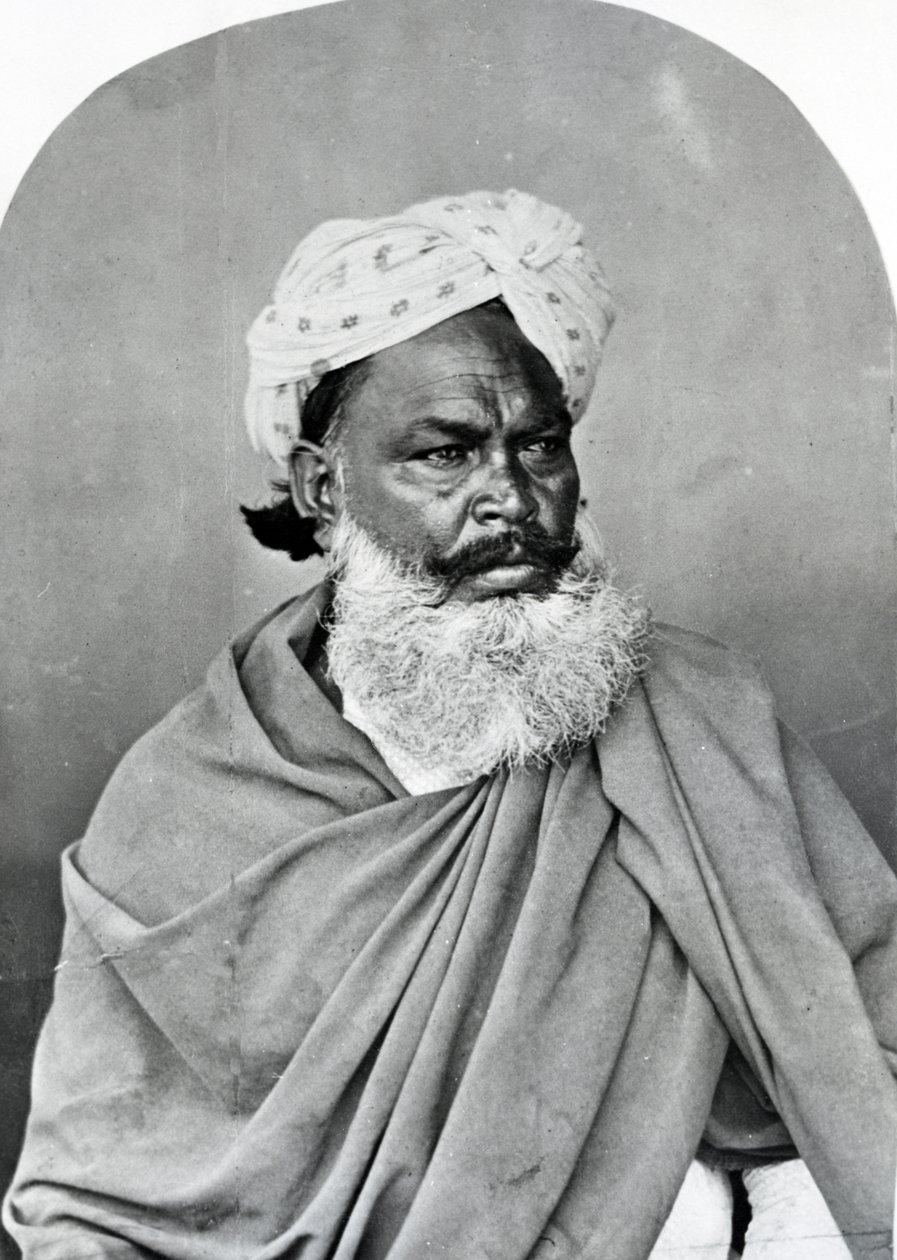 &39;द कॉस्ट्यूम्स एंड पीपल ऑफ इंडिया&39; से भारतीय आदमी का चित्रण, c.1860 द्वारा Willoughके द्वारा वालेस हूपर